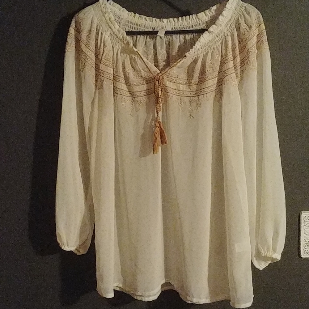 Sheer off White Top